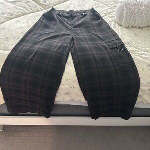 Hot Topic Black and Brown Plaid Pants